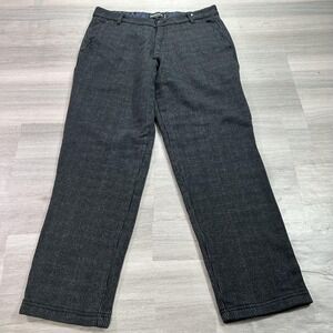 Betabrand Pants Mens 34x32 Gray Corduroy Chino Regular Fit Striped Casual Warm